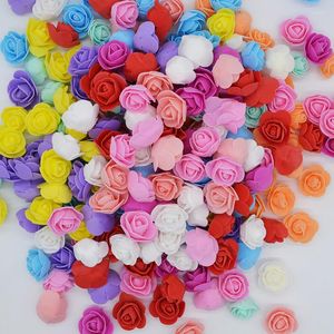 Decorative Flowers 50/100/200pcs Artificial Foam Rose Head Bridal Bouquet Wedding Party Decoration DIY Bear Accessories Valentine's Day