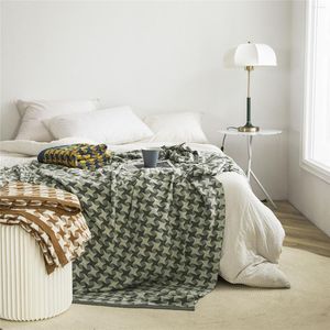 Blankets Ins Style Fashion Cotton Sofa Blanket Knitted Thread Office Nap Throw Bedside Bedspread Winter Warm Plaids 150x200cm