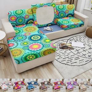 Stuhlhussen Mandala Sofa Sitzkissenbezug Möbelschutz für Haustier Kinder Stretch Waschbar Abnehmbarer Schonbezug Schonbezüge