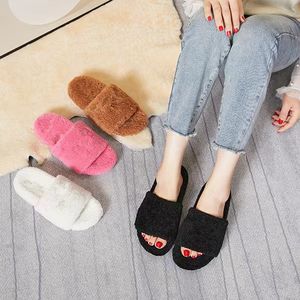 Fashion Women's Slippers Luxury Designer Sandals Flat Gum Shoes Jelly Flip-Flops Outdoor Non-Slip Leather Thick Sole Beach Wool Spring Autumn 35-42
