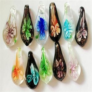10pcs Multicolor murano Lampwork Glass Pendants For DIY Craft Jewelry Gift Necklace Pendant mm PG12 Shipp2756