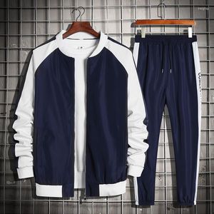 Herrsp￥rar Herrm￤rke Herrm￤n Sets casual Men Tracksuit 2 Piece Set 2022 Spring Autumn Jacket Pants Fashion Sports Suit