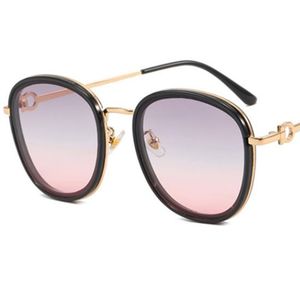 Frauen Sonnenbrille Temperament Sonnenbrille Retro Adumbral Anti-UV-Brille Übergröße Rahmen Brillen Perosonalität Tempel Ornamental