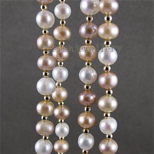 Arriver Real Necklace Amazing Natural Genuine Freshwater Long Pearl Jewelry cm Birthday Wedding Women Girl Gift309O