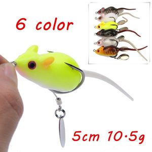 Wholesale mouse bait for sale - Group buy 6pcs Mouse PVC Soft Baits Lures Color Mixed cm g Fishing Hooks Double Hook Pesca Tackle Accessories BL N
