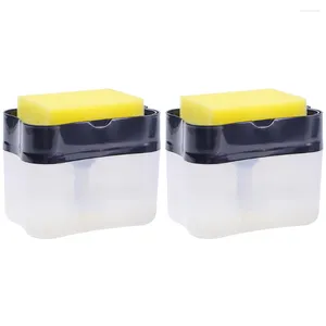 Soap Dishes 2 Sets Of Household Dispenser Dishwashing Liquid Storage Box