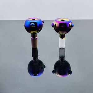 Glass Bowl Pipes Male Joint Colour Funnel Bowls Smoking New European and American colorful glass pipe tip adapter