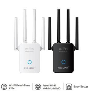 300Mbps Wireless WiFi Repeder 4 Antena WiFi Finders Router 300m Extender Adequado para a casa WR32Q