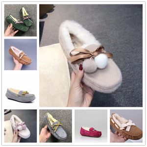 2022 Classic shoes Australia Bow boots New element peas shoes in wool mink outdoor 36-40