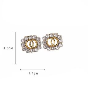 925 Silver Stud European and American Classic G Letter Simple Personality Fashion Retro Style Diamond Jewlery Earrings Designer Luxury Orecchini Arets Cjeweler