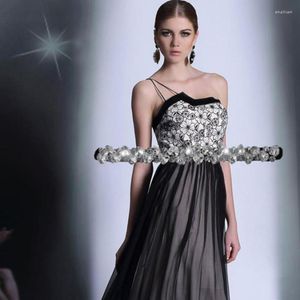 Gürtel Qualität Strass Elastischer Gürtel Mantel Daunen Mode Damen Damen Kleid Voller Kristall Edelstein Schwarz Weiblich