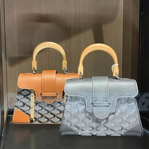 Classic goya Saigon totes bags Luxury Designer women's mens Handbags Genuine Leather with box travel crossBody top wooden handle latest Shoulder Bag clutch Handbag