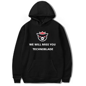 Herren Hoodies Sweatshirts Rip Technoblade Trainingsanzug Pullover Hoodie Streetwear Männer Frauen Sweatshirt Miss You ---Thick 003 220905