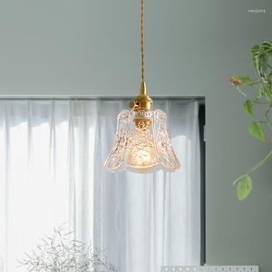 Anh￤ngerlampen alle Kupfer Nordic Japaner Retro Elegantes Glas Kronleuchter Personalisiertes Ladenbett Lampe Esszimmer Veranda klein