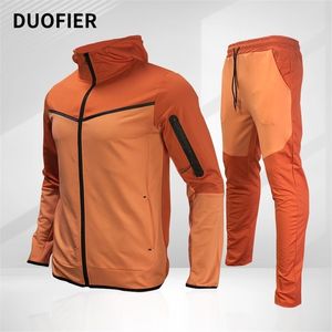 Tute da uomo Marca Felpa con cappuccio in pile tecnico Felpa con cappuccio in cotone elasticizzato Abbigliamento da allenamento Cappotto di buona qualità Pantaloni sportivi Set Abbigliamento 220902