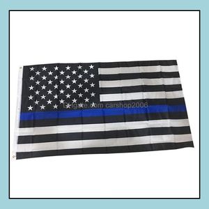 Bandeiras de banner Linha azul fina Polícia Americana Bandeira por pés com ilhós Tipos Uso Bandeiras vermelhas Droga preta branca Preta entrega HOM DH2FK