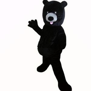 2022 Factory Hot Black Bear Mascot Trajes de desenho animado adulto