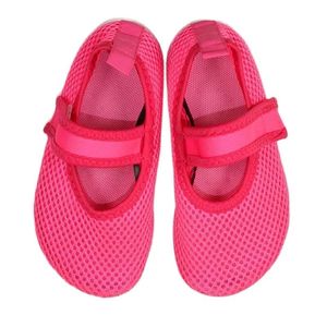 Slipper Zzfaber Summer Kids Flexible Barefoot Shoes Mesh Mesh Rodancel Loop Flats Para meninos Meninas Sapatos internos de praia Espaços de praia 220902