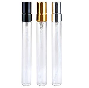 200pcs 10ml Cam Parfüm Şişesi Boş Doldurulabilir Sprey Parfume Atomizer Örnek Flakonları Test Şişesi SN034