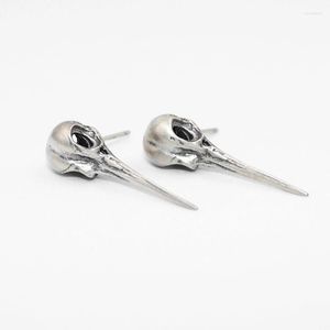 Stud Earrings heren schedel vintage zilveren kleur kolibrie snak punk biker sieraden cadeau