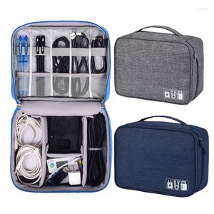 Storage Bags Portable Waterproof Travel Trip Bag USB Data Cable Garget Wires Charger Comestic Zipper Carrying Case Makeups Organizer