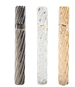 Dicke Glas-OG-Pfeife, galvanisiert, One Hitter Bat, 4 Zoll Spiral-Dampfwalzenfilter, Zigarettenspitze, galvanisierte Glas-Rauchpfeifen