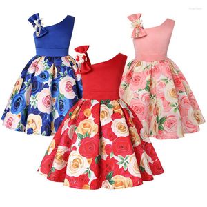 Mädchenkleider Mädchenkleid für Kinderkleidung Blume One-Shoulder Festzug Geburtstag Hochzeit Party Prinzessin Kinder 3 4 5 6 7 8 9 Jahre