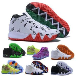 Kyrie Men basketskor 4 4S Confetti Ankel Taker Halloween BHM Equality Mamba Light Red 2022 Man Zapatillas Sneakers Storlek 7 - 12