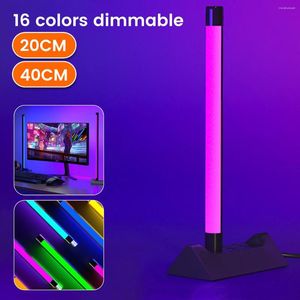 Streifen USB-betriebene Fernbedienung RGB-Sticklicht 2800-6000K 10 Helligkeit Selfie-Atmosphärenlampenleiste mit 2 Farben Modus 3 Beleuchtung