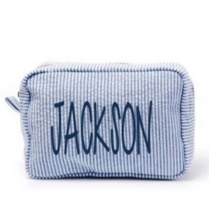 25 шт. Лоты Navy Seersucker Make Up Bags Us Wearehouse Косметическая сумка легкие туалетные принадлежности для туалетных принадлежностей DOM106059