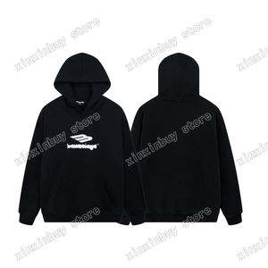 xinxinbuy Männer Designer Hoodies Paris Brust Brief Stickerei Frauen Sweatshirts Schwarz Weiß Gelb Grau XS-L