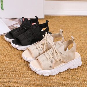 Sandals Sandalias Platform Fashion Mesh Summer Women Shoes Solid Color Outdoor Sports Woman Light Increase Ladies
