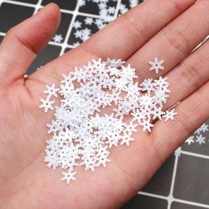 Christmas Decorations 8mm PET White Snowflake Nail Art Sequins Paillette Party Decoration DIY Handmade Sewing Accessories