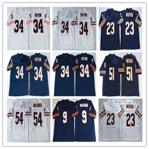 American College Football Wear NCAA Men 24s Tage Jersey Football DE24S Hester Walter Payton Gale Sayers Mike Singletary Jim McMahon Butkus PE