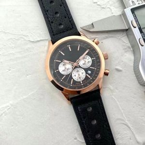 2022 Novo Multifunction Quartz Strap Century Century Watch Trow Pin Timing Business Business Men's Temperament Watch