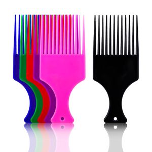 Hårborstar Afro Pick Comb Smooth Plastic Wide Tooth Frisör Styling Tool för naturlig Curly Style Drop Delivery 2022 Lulubaby Amu7J