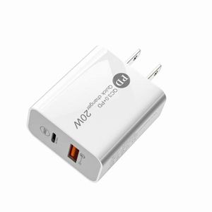 Caricabatterie da parete USB-C a ricarica rapida da 20 W tipo c adattatori di alimentazione portatili per Samsung Huawei Xiaomi EU US Plug