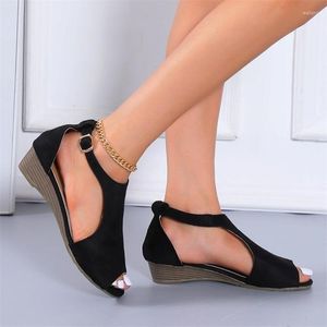 Sandals 2022 Summer Fashion Women Fish Mouth Wedge Rubber Sandlas Outdoor Sports Beach Comfortable Opened Toe Plus Size Casual Shoes