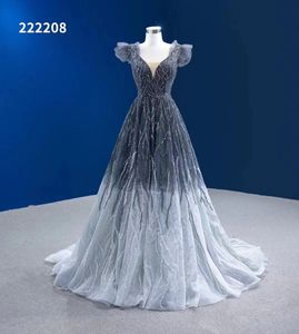Evening Dresses Gray Gradient Color design Party Prom new Sequins Bridal SM222208