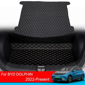 1PC PU Leder Auto Kofferraum Matte Für BYD DOLPHIN 2022-Präsentieren Wasserdichte Schutz Cargo-Liner Fach Boden Pads Zubehör