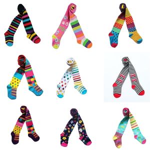 Strumpor 212 år Spring Autumn Children Rands Tights Baby Girl Pantyhose Cotton Sticked Kids Stocking Baby Cute Tights 220905