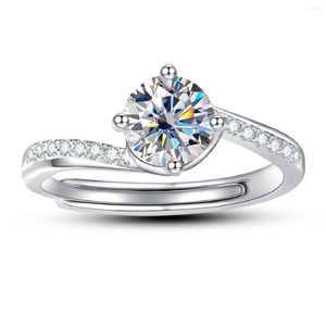 Подвесные ожерелья anujewel 1ct d Цвет Moissanite Diamond Twist 18k золота обручальные обручальные обручальные кольца для женщин оптом