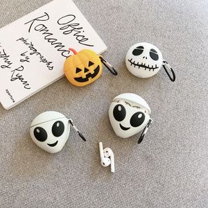 Headset Accessories Halloween Silicone Earphone Falls for AirPods 2 1 3 Pro Soft 3D Cute Bluetooth Headphone Box Fundas Mixed Color