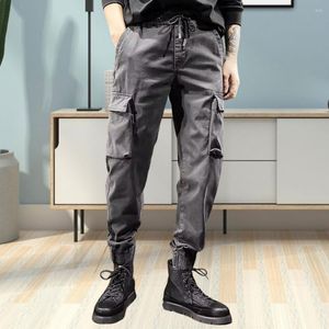 Pantaloni da uomo Uomo Cargo Elegante fiocco con coulisse Pantaloni sportivi resistenti all'usura a vita media per l'uso quotidiano