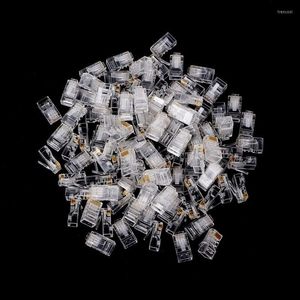 Компьютерные кабели 25/100pcs Золотой покрытый RJ45 сетевая сетевая модульная заглушка CAT5 CAT5E разъем 8P8C Терминалы