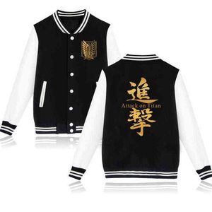 Hoodies Hoodie Japão Japão Shingeki No Kyojin Cosplay Costume Ataque em Titan for Men Women Streetwear Hip Hop Pink Baseball Uniform Jacket