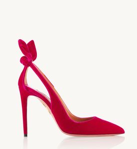 Aquazzura Bow Tie Ballet Shoes Women Pumps Party Dress Evening Sandalias E