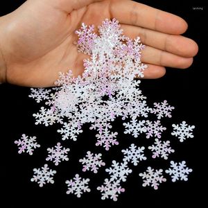 Christmas Decorations 270pcs Snowflake Confetti White Non-woven Artificial Throwing For Wedding Xmas Party Table Decor