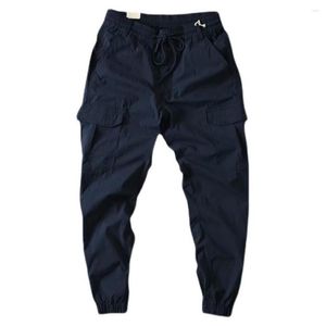 Men's Pants Trendy Men Cargo Simple Flap Pockets Summer Colorfast Multi