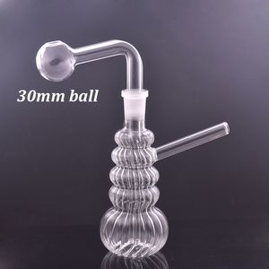 el Sigara Su Boruları 14mm Ortak Cam Yağı Brülör Bong Küçük Mini Fıskiye Dab Rig Nargile 6 inç Downstem Yağ Kase ile Heady Sigara Kül Catcher